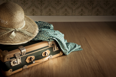 A packed suitcase